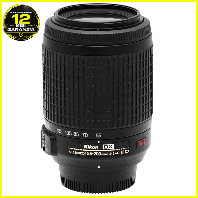 Nikon 55-200mm VR vista frontale