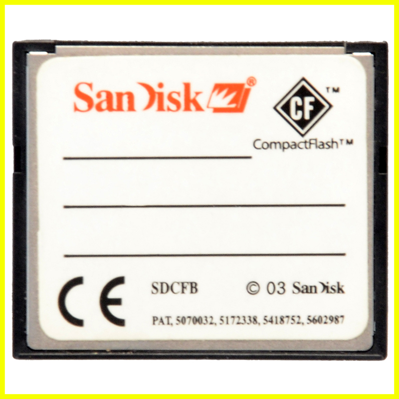 SanDisk 1GB Compact Flash vista frontale