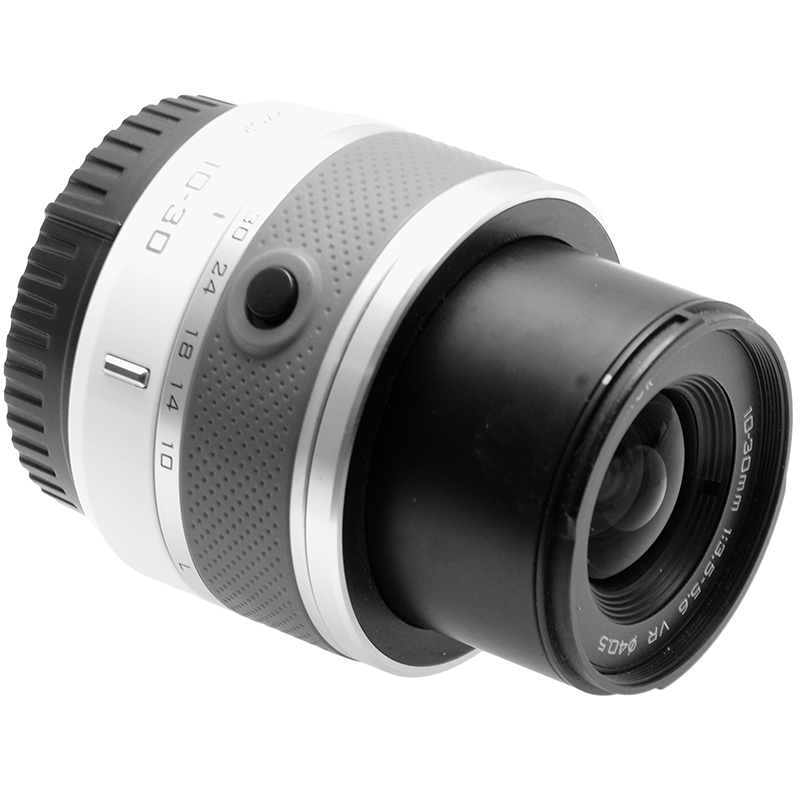 Nikon 1 Nikkor 10-30mm VR White dettaglio innesto Nikon 1