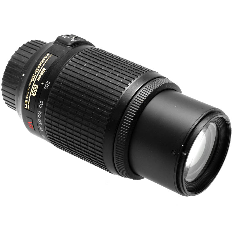 Nikon AF‑S DX 55‑200mm f/4‑5.6 G ED VR – Teleobiettivo Zoom Stabilizzato 11 Nikon 55-200mm VR vista laterale