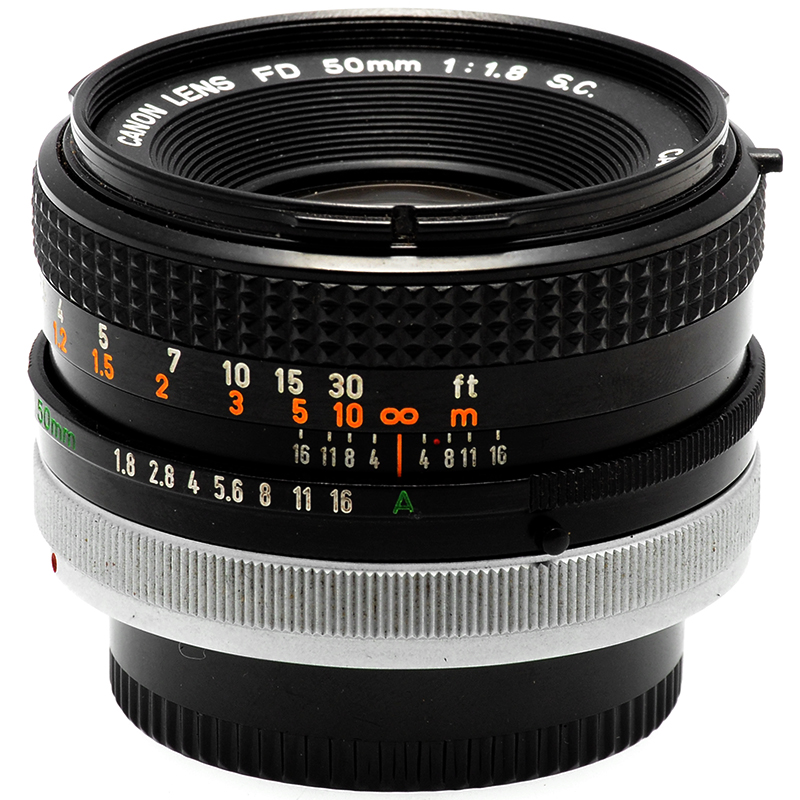 Canon FD 50mm f/1.8 S.C. dettaglio 1
