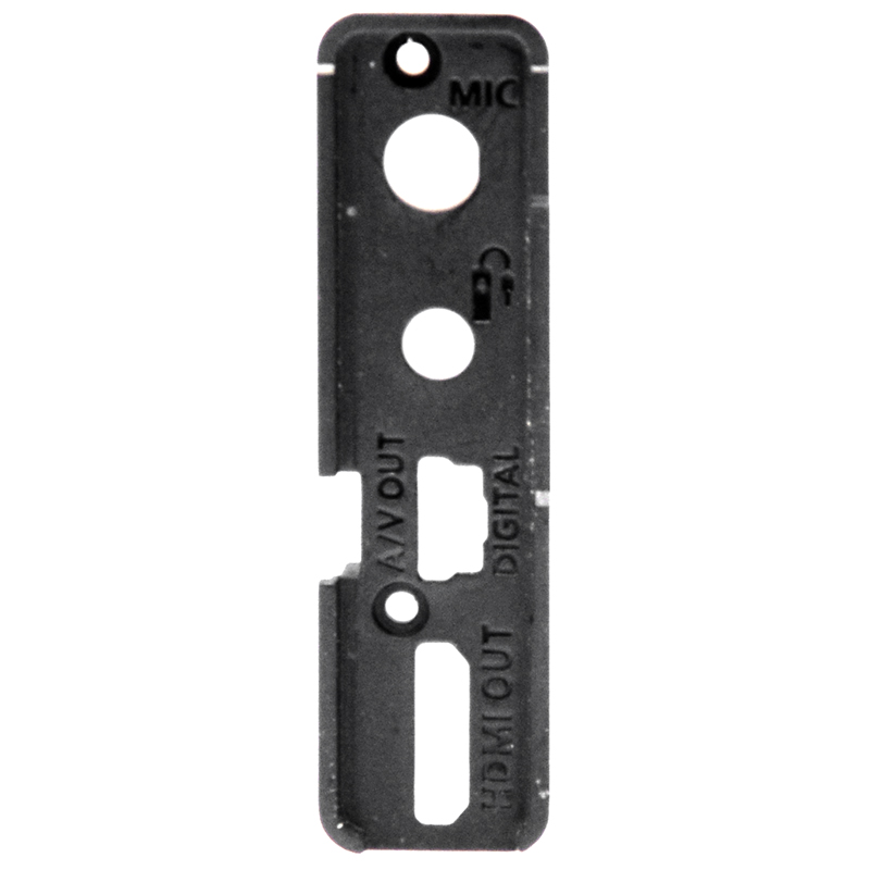 Supporto prese microfono A/V out USB Remote HDMI per fotocamera Canon EOS 100D 7 Supporto prese Canon EOS 100D dettaglio 1