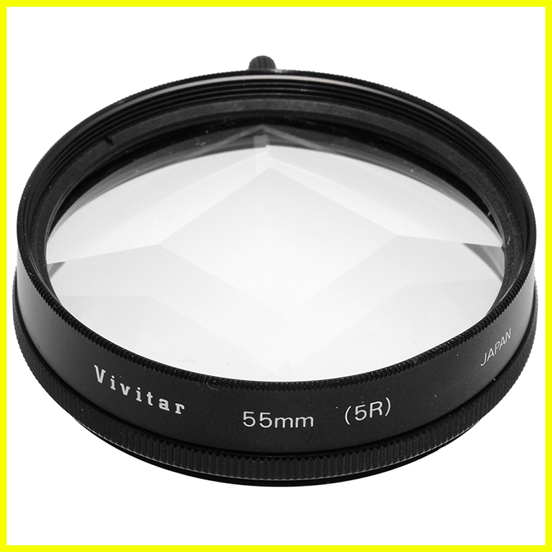 55mm filtro Multiple image 5 settori Multi Vision Vivitar per obiettivi M55. 5 Filtro Vivitar Multiple Image 5 settori 55mm vista 1