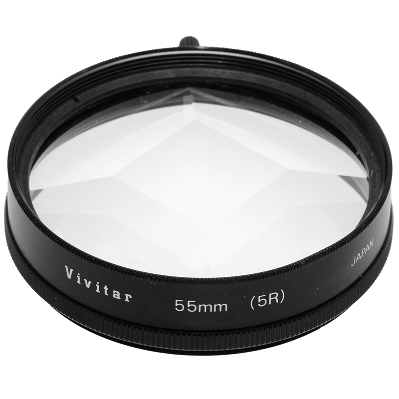 55mm filtro Multiple image 5 settori Multi Vision Vivitar per obiettivi M55. 6 Filtro Vivitar Multiple Image 5 settori 55mm dettaglio 1
