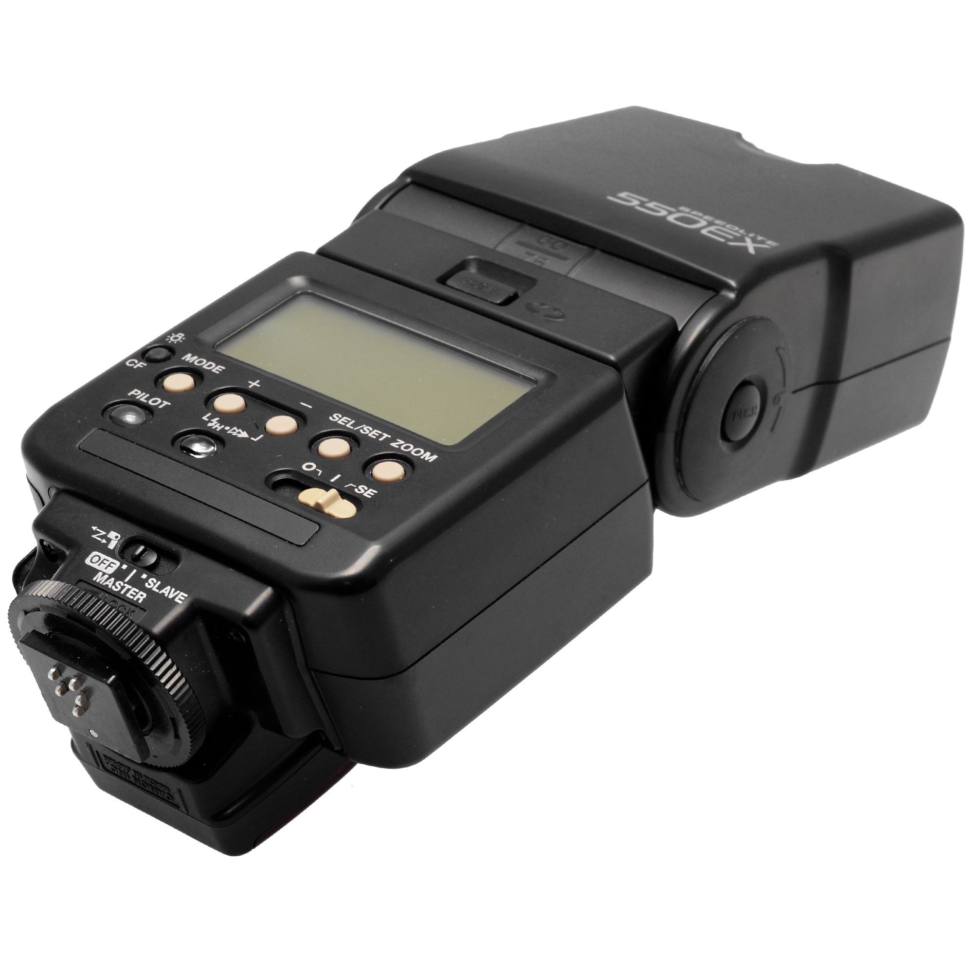 Canon Speedlite 550-EX Flash e-TTL per fotocamere digitali. Wireless control 12 Canon Speedlite 550EX dettaglio 3