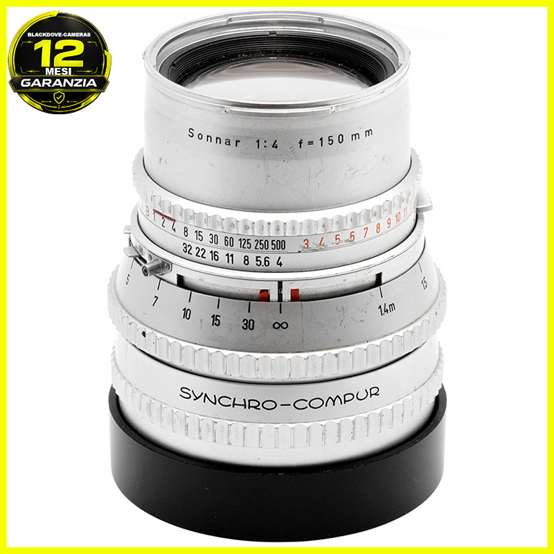 Carl Zeiss Sonnar 150mm. f/4 Silver Tele obiettivo per fotocamere Hasselblad V 7 Carl Zeiss Sonnar 150mm f/4 Silver per Hasselblad V vista 1