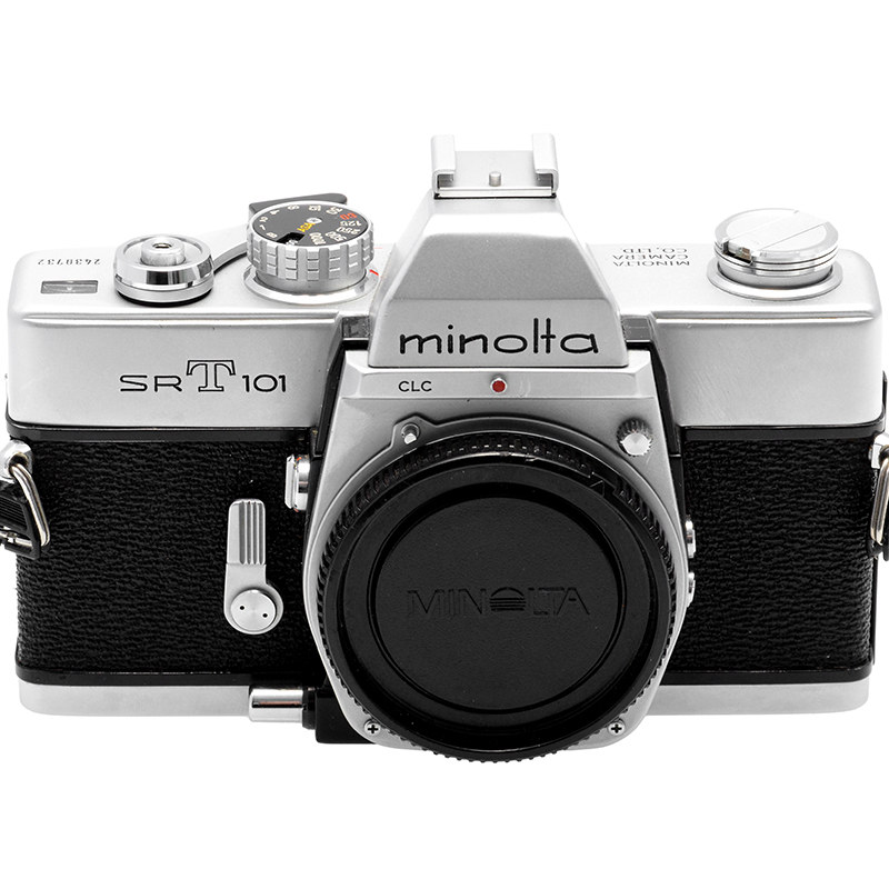 Minolta SRT-101 Silver Reflex 35mm Analogica Meccanica Fotocamera Ottima 9 Minolta SRT-101 Silver dettaglio 1