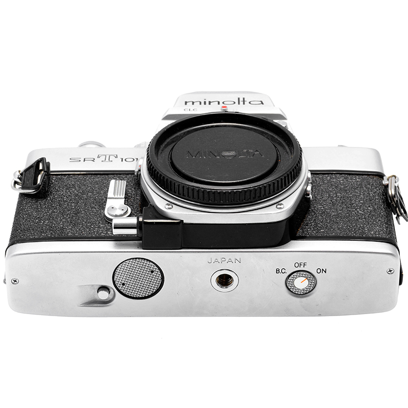 Minolta SRT-101 Silver Reflex 35mm Analogica Meccanica Fotocamera Ottima 12 Minolta SRT-101 Silver calotta superiore