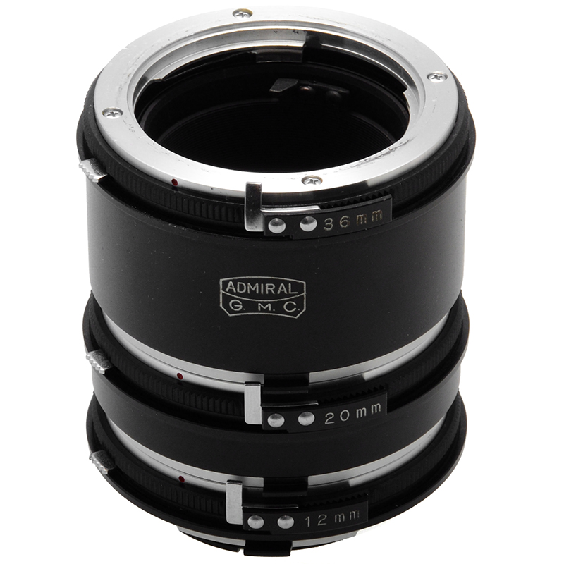 Minolta MC-MD Kit 3 Anelli per riprese macro Admiral Extension tube set 12-20-36 7 Admiral Extension Tube Set Minolta dettaglio 1
