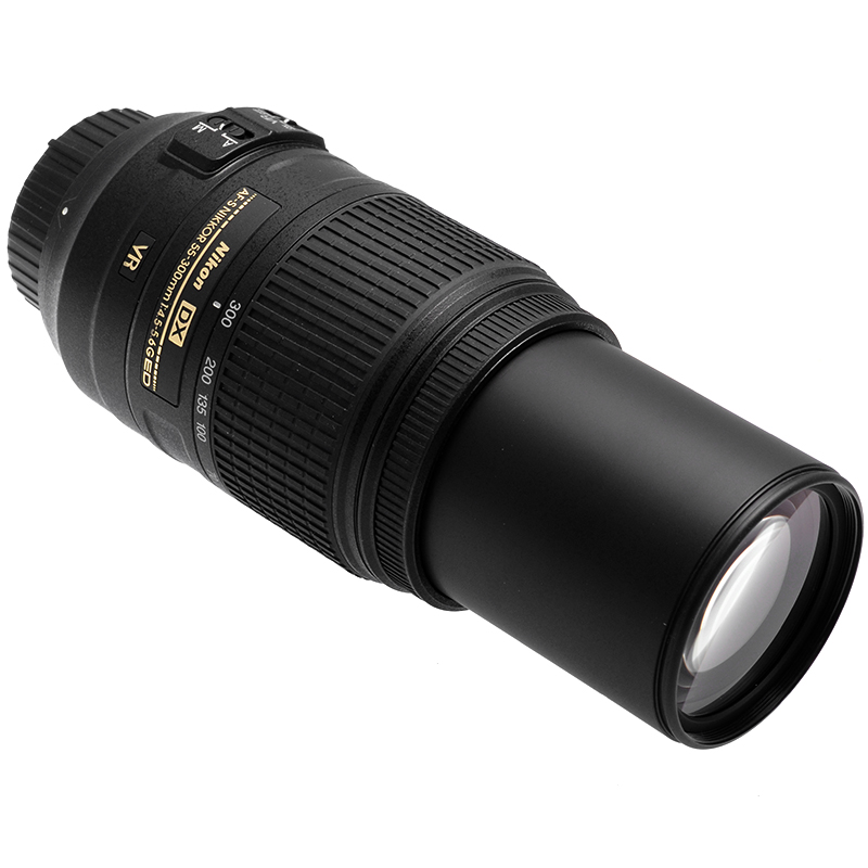 Nikon AF-S DX 55-300mm f/4.5-5.6G ED VR Tele Zoom HB-57 Ottimo Usato 9 Nikon 55-300mm VR dettaglio 2